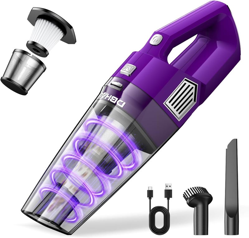 DBHAL Handheld Vacuum Cordless, 15000PA Powerful Suction Car Vacuum Cleaner Lightweight with Multi Accessories, Hand held Vacuum Cleaner Dust Busters Cordless Rechargeable for Car Home - Image 1